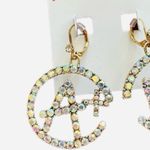 Betsey Johnson 🤍✨ A Plus White Rhinestone Crystal Drop Earrings Photo 1