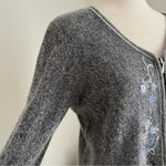 Dress Barn Silk Blend Beaded Floral Cardigan Winter Soft Classic Cottage Whimsy Grandma βοΈ Photo 3