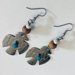 Anthropologie Silver Bird Boho Bead Earrings Photo 3