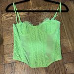Urban Outfitters BRAT  Lime Green Lace Crop Top Photo 0