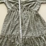 Allison & Kelly Nwt  Floral Long Sleeve Dress Size M Sage Color Ruffle Trim Photo 11