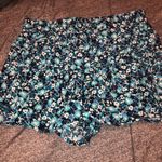Blue Floral Print Skort Photo 0