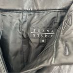 Siena Studio Black 100% Leather Straight Pants Size: 8 Photo 6