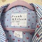 Frank & Eileen  Eileen Relaxed Button-Up Shirt, Blue Stripe Hearts Photo 2