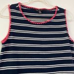 Tribal| Navy Blue and White Striped Dress sz M Size M Photo 1