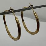 Y2K Gold Tone Hoop Earrings Women's Jewelry Classic Everyday Minimalist Style Photo 8