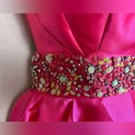 Mac Duggal Bright Pink A-Line Fit & Flare Floral Beaded Petticoat Formal Dress 2 Photo 7