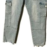 KanCan Womens High Rise Jeans Size 9 Blue Light Wash Relaxed Loose Fit Raw Hem Photo 5