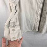 Forever 21 Women’s French Terry Oversized Shacket Button Up Beige Sz S Minimal Photo 2