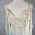 Teeze Me Beautiful white and light blue ombré off shoulder lace sleeve dress size small Photo 2