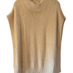 Molly Bracken Molly Brecken‎ Beige Fuzzy Knit Sleeveless Sweater NWT Size M/L Tunic Soft Warm Photo 0