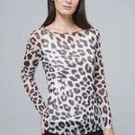 White House | Black Market | Sheer Mesh Long Sleeve Leopard Print Blouse Size XS Photo 0
