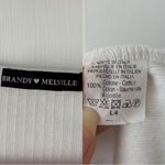 Brandy Melville  White Cropped Ribbed Tee Photo 2