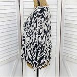 Miss Paillette Pearl Embellished Silk Pullover Blouse Black White Large Photo 1