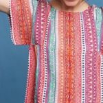 Anthropologie Maeve Milla Multicolored Stripe Blouse Photo 0