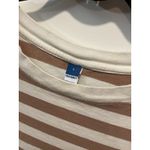 Old Navy Striped T Shirt Womens Size L Brown White Crew Neck Short Sleeve Casual Photo 3