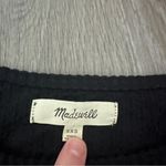 Madewell  Seersucker Button-Shoulder Short Sleeve Top in Black Size XXS‎ Photo 2