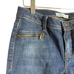 ZARA Basic Chewed Raw Hem Mid Rise Zip Pocket Skinny Jeans Size 4 Photo 3