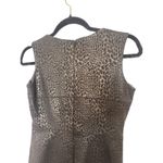 Donna Morgan Black Animal Print Dress Size 4P Sheath Party LBD Fitted Unique Photo 4