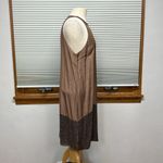 MM Couture by Miss Me Brown Silky Sleeveless Sequins V-Neck Dress Photo 3