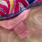 Lilly Pulitzer Karlie Pink Tropics Sun Drenched Jersey Wrap Romper Size LARGE Photo 5