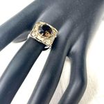 Sterling Silver 14K, , Smokey quartz statement ring, ~size 7 Photo 5