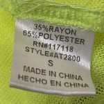 Audrey Ann neon yellow sweater with grommets / S / Excellent condition Photo 9