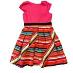 Tracy Reese ANTHRO RETRO PINK STRIPED Y2K PLENTY CAP SHORT SLEEVE LINED DRESS 10 Photo 3