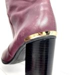 Schutz  Boots Women Size 6 Caelainn Cabernet Purple Leather Designer Mid Heel Photo 6