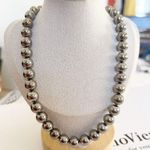 Stainless Steel ball beads Necklace Womens Jewelry T closure Silver Photo 5