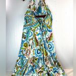 Shoreline  M Halter Aloha Floral Midi Dress Photo 1