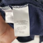 Jones New York  Metallic Top Navy Silver Peplum Long Sleeve Pullover Size MP Photo 13