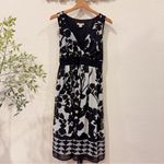 Jonathan Martin Black & White Midi Dress with Tie Size 6 Preowned Photo 1