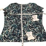 st. john's bay NWT St John’s Bay SS w/ring & gathered front multi blue print very soft fabric Photo 8