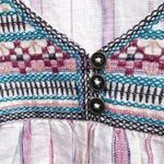 Knox Rose Embroidered Linen Boho Peasant Top Photo 7