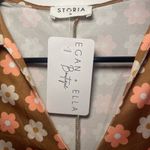 Storia 🆕🌼NWT Women’s  Body Con Ruched Retro Flower Print Dress Size M Photo 10