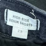 Madewell  Women's Black High Waisted Frayed Cut Off Denim Jean Shorts Size 29 Photo 4