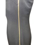 Calvin Klein NWT Black Sleeveless Sheath Dress with gold chain detail, Size 2 Photo 4