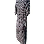 Connected Apparel  Women Multicolor Geometric Short Sleeves Boat Neck‎ Dress 12 Photo 3