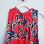 Loft  Red Floral Island Party Halter Romper Photo 6