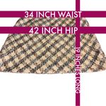 Talbots PETITE CREAM, BLUE & BROWN PLAID PRINT BOUCLE SKIRT (16P) Photo 10