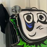 Loungefly Black and White Striped Backpack with Cartoon Design Photo 1