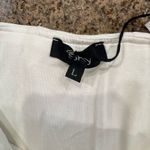 Sky Shira White Halter Bodycon Mini Dress leather trim size Large NWT Photo 10