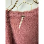 Free People  Pink Faux Fur Open Front Cardigan - Size - XS Photo 3