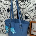 Coach VINTAGE # 9803 blue tote Excellent condition with charms shown Photo 1