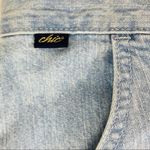 Vintage Chic Pleat Front Jean Short Sz 34" waist Blue Size L Photo 2