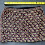 GRYPHON New York Black Floral Neon Silk Mini Skirt Pink Size XS Photo 7