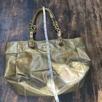 Coach Madison gold metallic and chain baby blue lining bag Photo 9