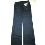 New Womens NWT Designer See by Chloe Jeans 27 Flare Jeans High Waist Dark Logo Blue Photo 4