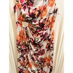Connected Apparel  Floral Print Sleeveless Dress‎ White Orange Red Size 14 Photo 3